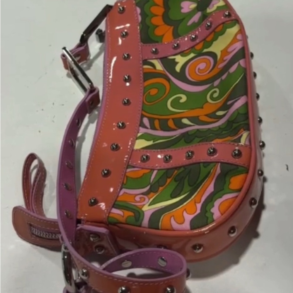 Dolce & Gabbana Pink and Green Mini Bag with Vibrant Design